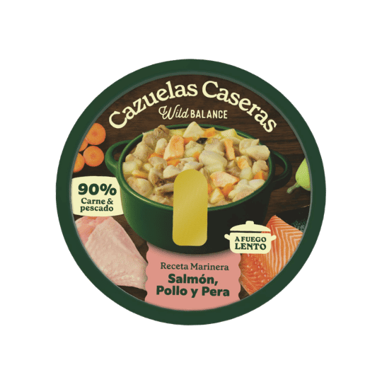 Cassola casolana de salmó, pollastre i pera 280 g