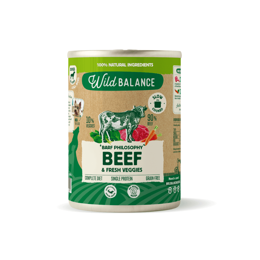Llauna filosofia BARF de vedella 400 g